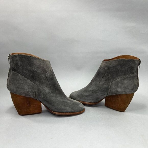 Kork-Ease Women's Size 10 Lapra Grey Suede Western Ankle Boots - Picture 7 of 12